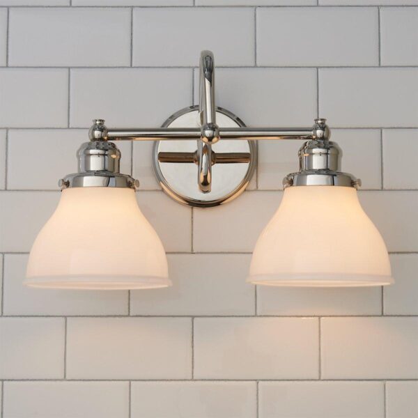 Montpelier Vanity Light – 2 Light – Milk – view 4