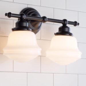 Milk Glass Vanity Light – 2 Light