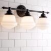 Milk Glass Vanity Light – 3 Light