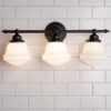 Milk Glass Vanity Light – 3 Light – view 2