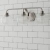 Seeded Globe Vintage Vanity Light – 3 Light – view 2