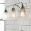 Seeded Globe Vintage Vanity Light – 3 Light – view 3