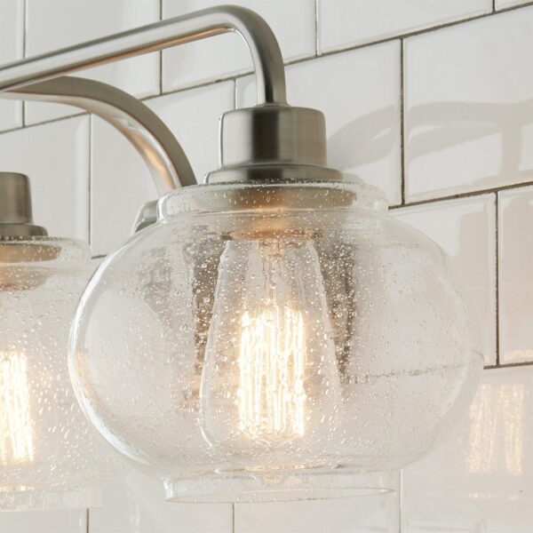 Seeded Globe Vintage Vanity Light – 3 Light – view 4