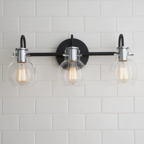 Vintage Arc Shade Vanity Light – 3 Light – view 2