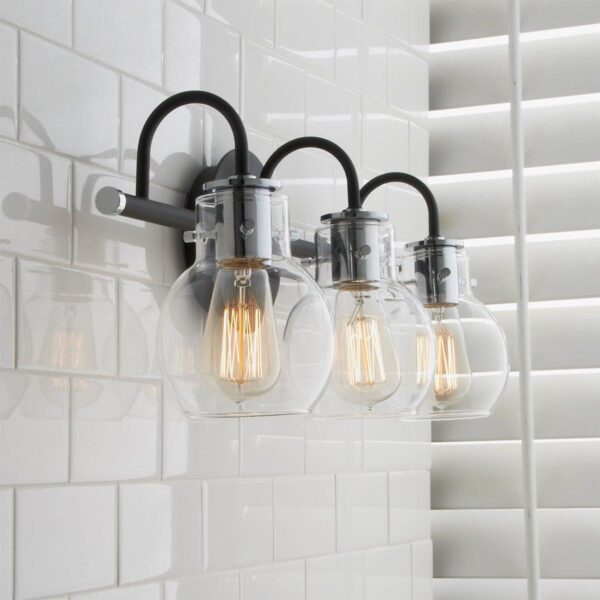 Vintage Arc Shade Vanity Light – 3 Light – view 3