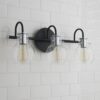 Vintage Arc Shade Vanity Light – 3 Light – view 4