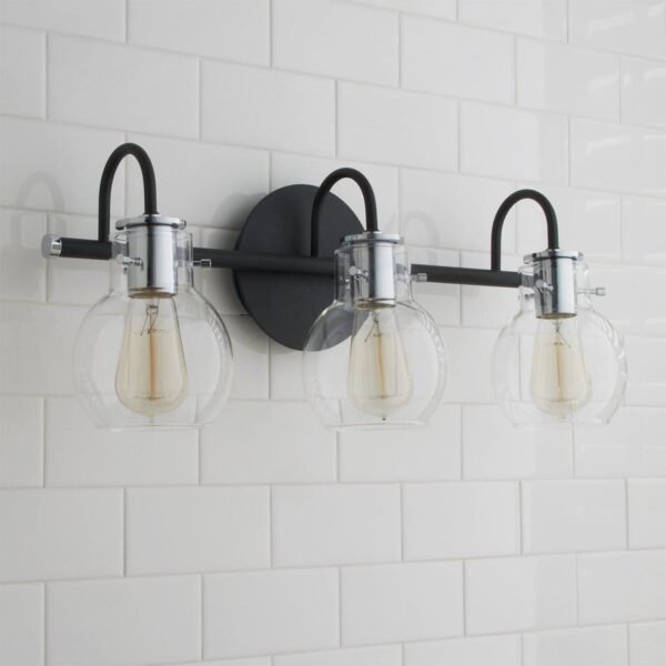Vintage Arc Shade Vanity Light – 3 Light – view 4