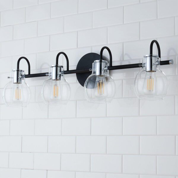 Vintage Arc Shade Vanity Light – 4 Light – view 2