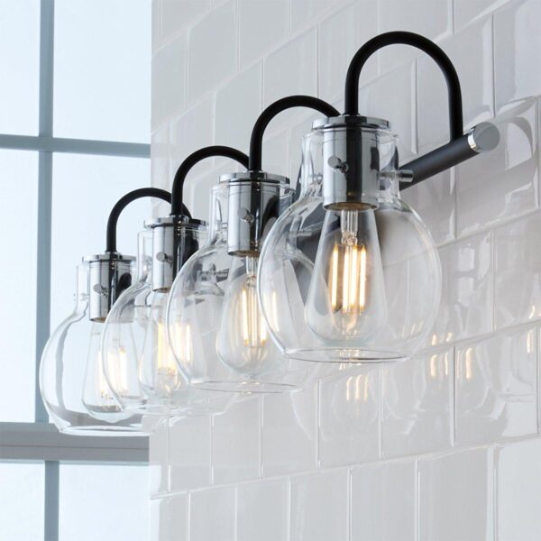 Vintage Arc Shade Vanity Light – 4 Light – view 3