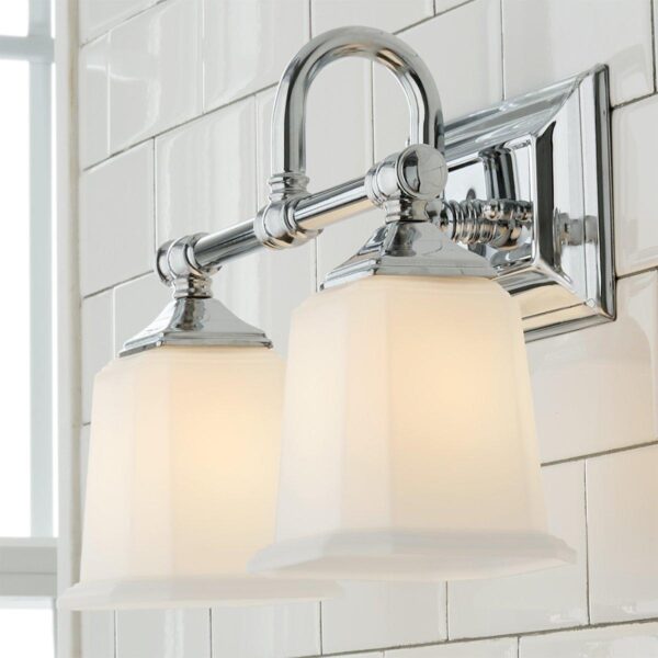 Refined Classic Vanity Light – 2 Light – Opal Glass – view 3