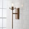 BS17083.2.BS17083NB Modern Industrial Seeded Glass Sconce – view 3