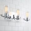 Modern Industrial Seeded Glass Vanity Light – 3 Light
