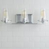 Modern Industrial Seeded Glass Vanity Light – 3 Light – view 4