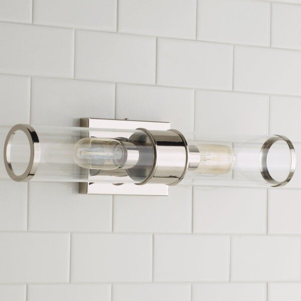 BS17107.5.BS17107PN Simple Glass Cylinder Sconce – 2 Light – view 4