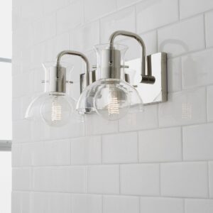 Cut Round Flask Vanity Light – 2 Light