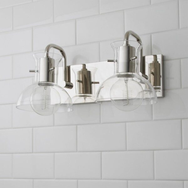 Cut Round Flask Vanity Light – 2 Light – view 3