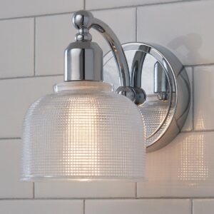 BS18004.0.BS18004CH Prismatic Glass Sconce