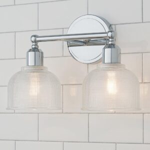 BS18005.0.BS18005CH Prismatic Glass Vanity Light – 2 Light
