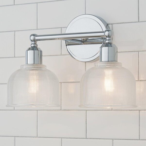 Prismatic Glass Vanity Light – 2 Light