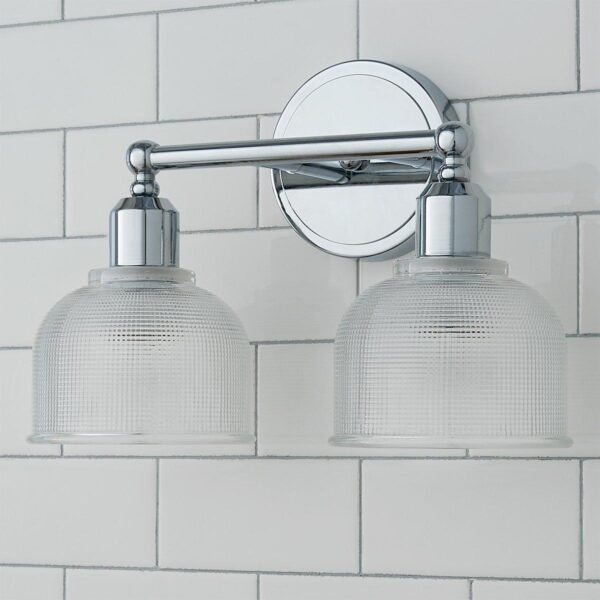 Prismatic Glass Vanity Light – 2 Light – view 2