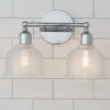 Prismatic Glass Vanity Light – 2 Light – view 3