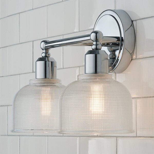 Prismatic Glass Vanity Light – 2 Light – view 4