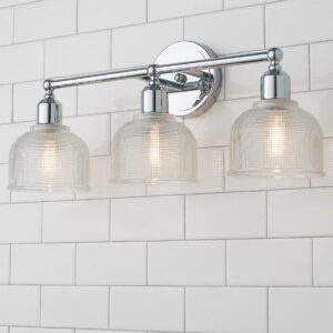 BS18006.0.BS18006CH Prismatic Glass Vanity Light – 3 Light