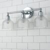 Prismatic Glass Vanity Light – 3 Light – view 2