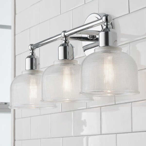 Prismatic Glass Vanity Light – 3 Light – view 4