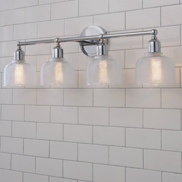 Prismatic Glass Vanity Light – 4 Light