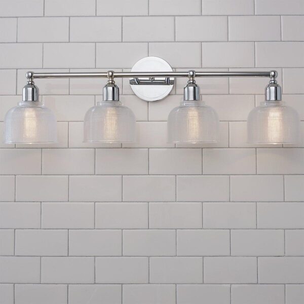 Prismatic Glass Vanity Light – 4 Light – view 3