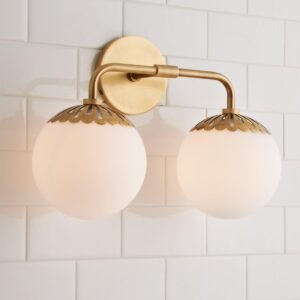 Dewdrop Globe Vanity Light – 2 light