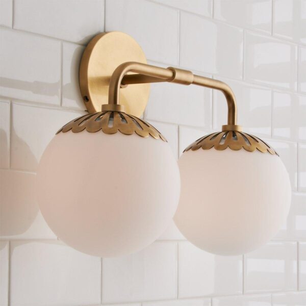 Dewdrop Globe Vanity Light – 2 light – view 3