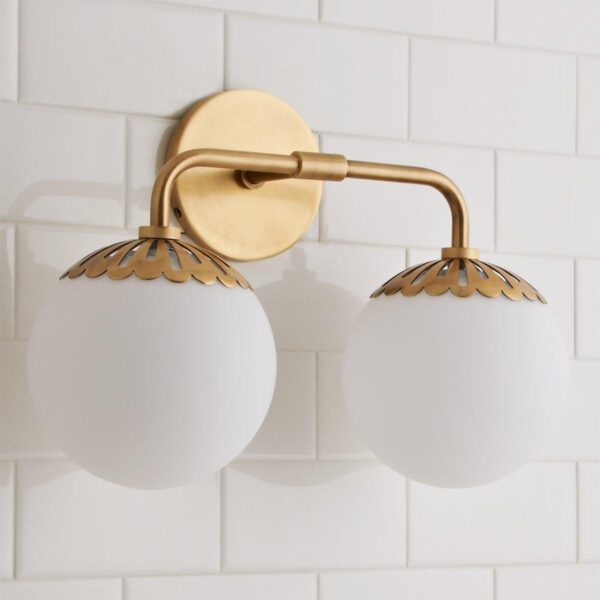 Dewdrop Globe Vanity Light – 2 light – view 4