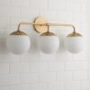 Dewdrop Globe Vanity Light – 3 light – view 2