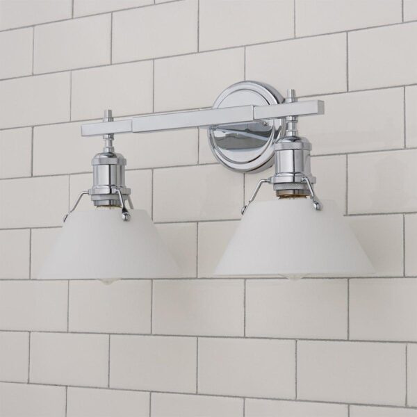 BS18070.1.BS18070WC Truncated Cone Shade Vanity Light – 2 light – view 2