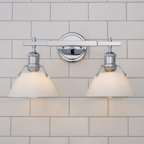 BS18070.2.BS18070WC Truncated Cone Shade Vanity Light – 2 light – view 3