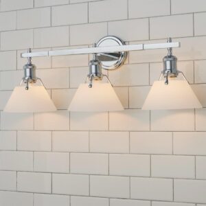 Truncated Cone Shade Vanity Light – 3 light