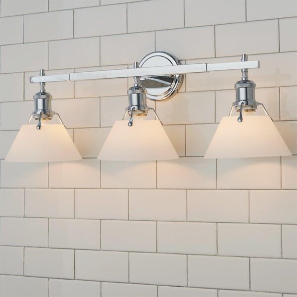BS18071.0.BS18071WC Truncated Cone Shade Vanity Light – 3 light