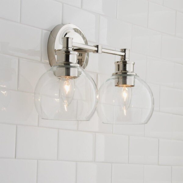 BS18074.0.BS18074PN Volta Glass Vanity Light – 2 Light