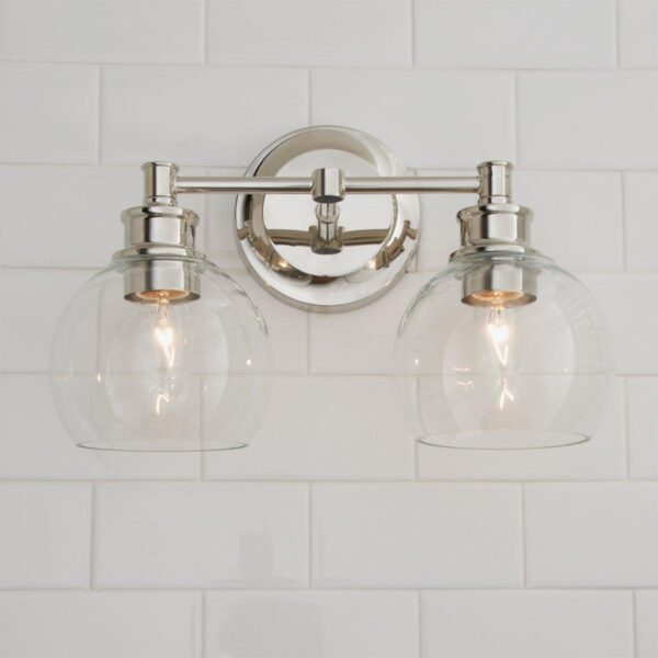 BS18074.2.BS18074PN Volta Glass Vanity Light – 2 Light – view 3