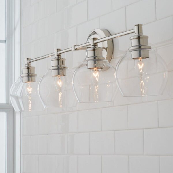 Volta Glass Vanity Light – 4 light – view 3