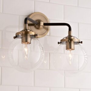 BS18098.0.BS18098KB Mod Mix Clear Globe Vanity Light – 2 light