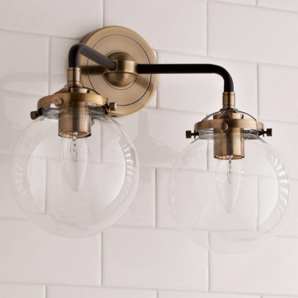 Mod Mix Clear Globe Vanity Light – 2 light – view 2