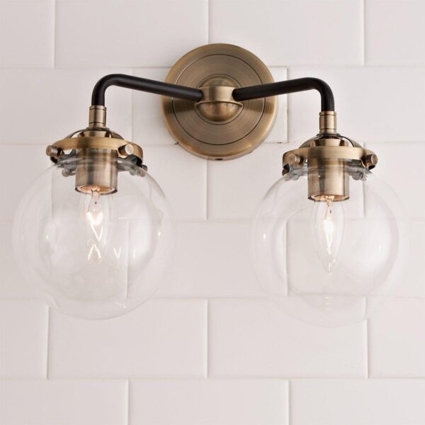 Mod Mix Clear Globe Vanity Light – 2 light – view 4