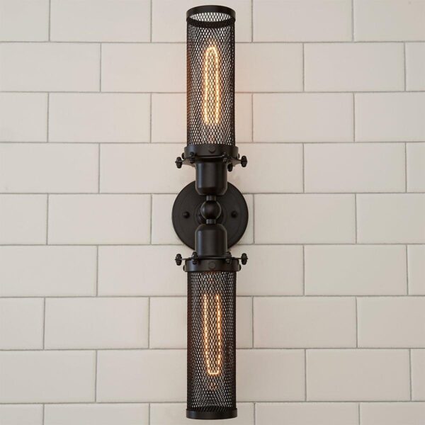 Mesh Double Cylinder Sconce – view 4