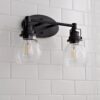 BS18126.1.BS18126BK Soft Seeded Vanity Light – 2 Light – view 2