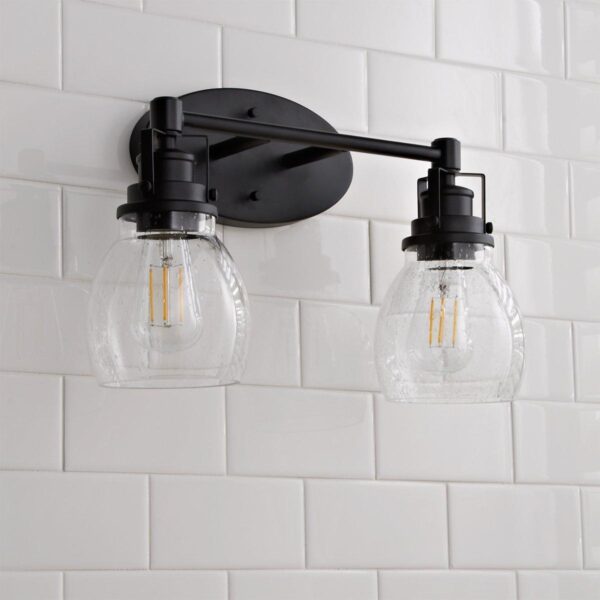 BS18126.1.BS18126BK Soft Seeded Vanity Light – 2 Light – view 2