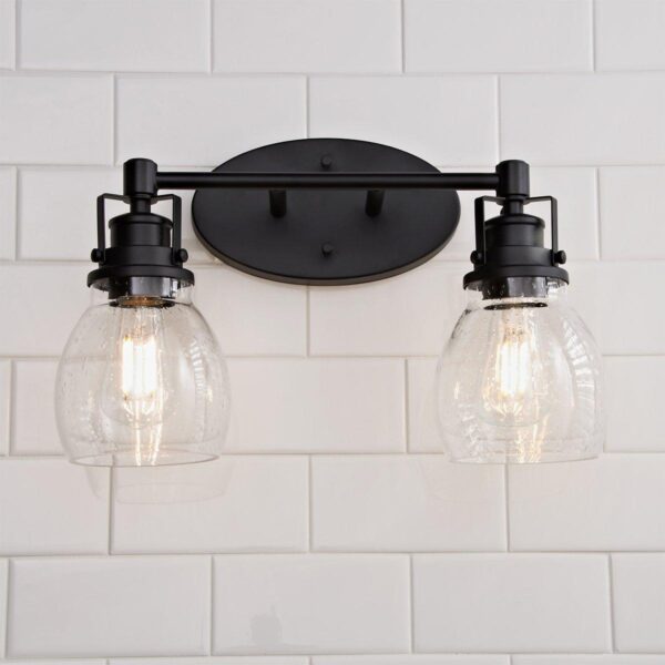 BS18126.3.BS18126BK Soft Seeded Vanity Light – 2 Light – view 4