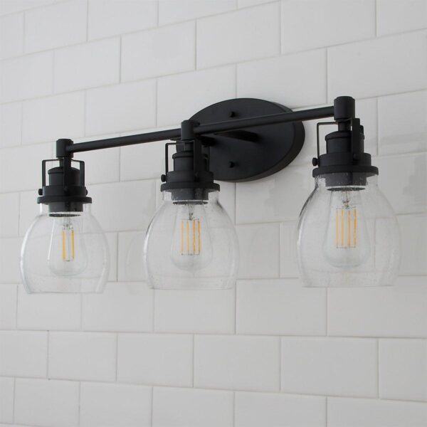 BS18127.3.BS18127BK Soft Seeded Vanity Light – 3 Light – view 4